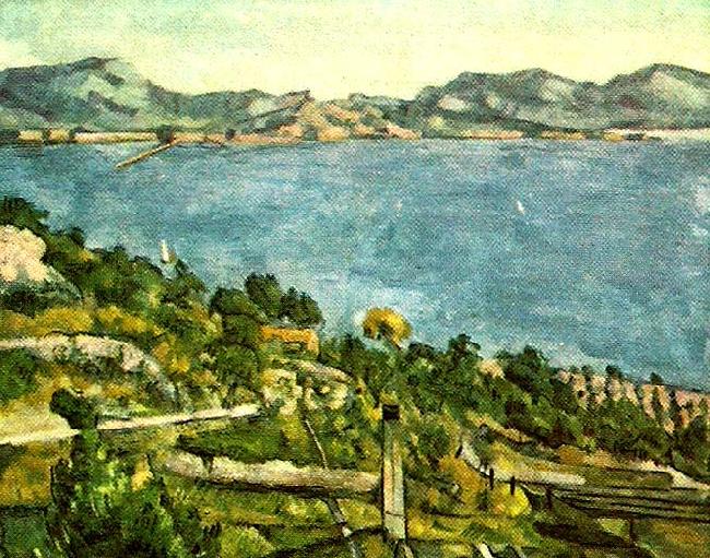 Paul Cezanne havet vid l'estaque